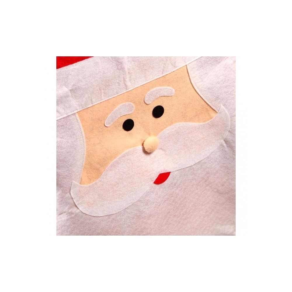 3027 Ensemble de deux housses de chaise de Noël - Père et Mère Noël en Relief 