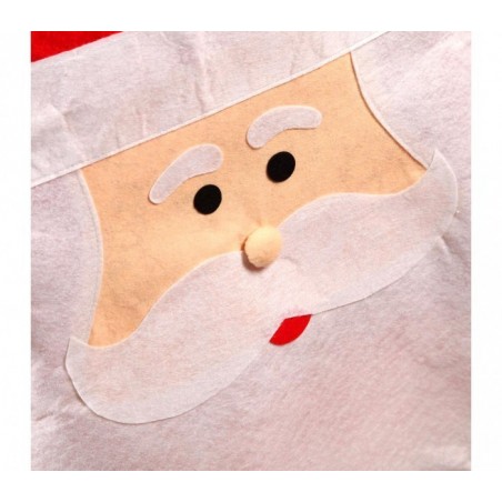 3027 Ensemble de deux housses de chaise de Noël - Père et Mère Noël en Relief 