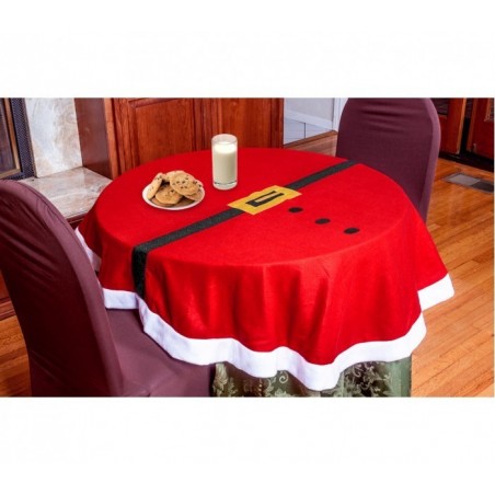 3035 Nappe de table de Noël ronde diamètre de 143 cm avec motif de Père Noël
