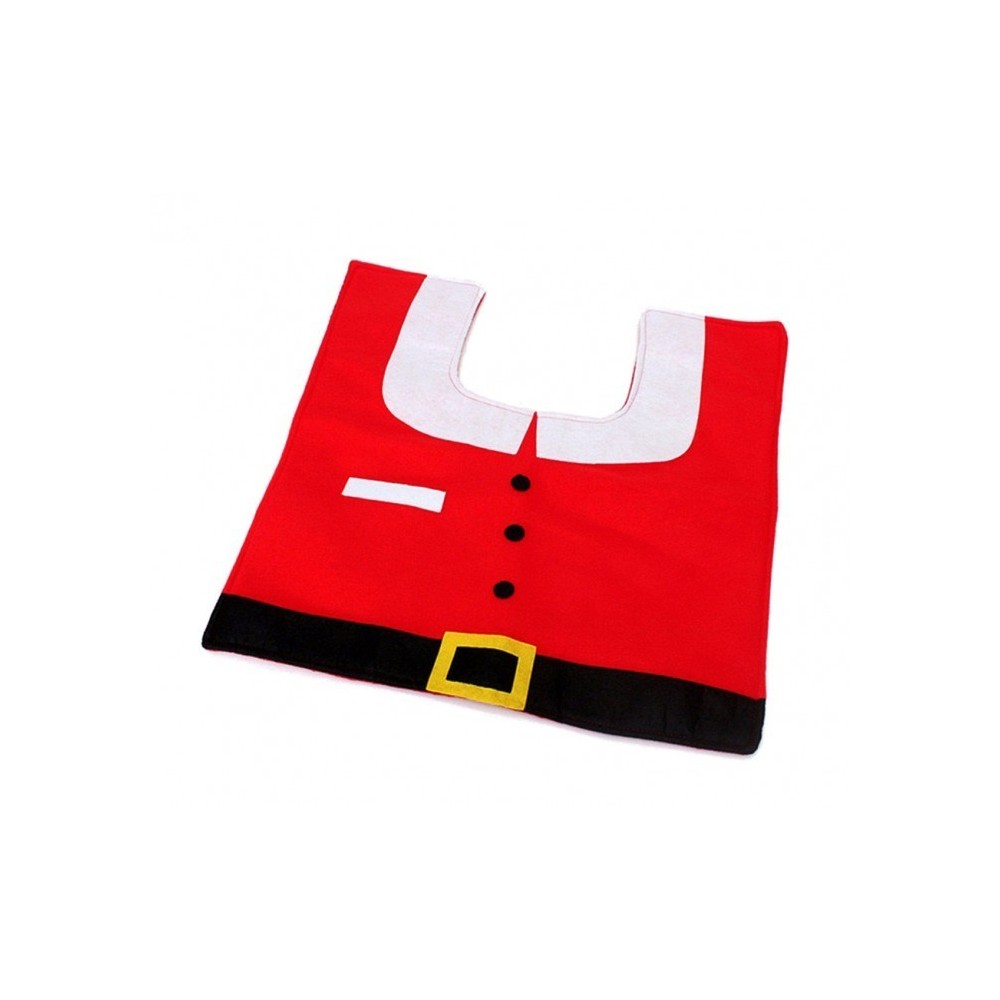 3036 Ensemble de décoration de toilettes Père Noël siège ,tapis et porte-rouleau