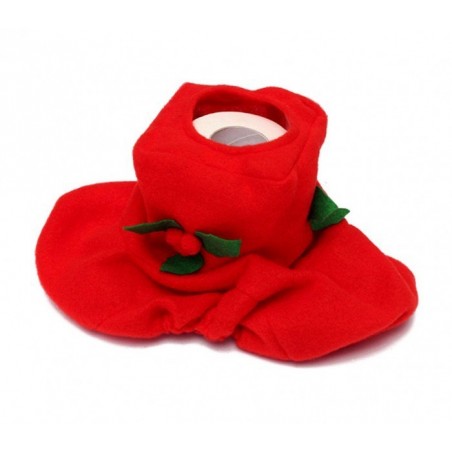 3036 Ensemble de décoration de toilettes Père Noël siège ,tapis et porte-rouleau