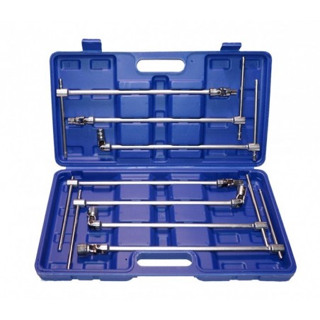 WK2205 Kit de clés en T à écrou hexagonal articulé 7 pièces dans leur mallette