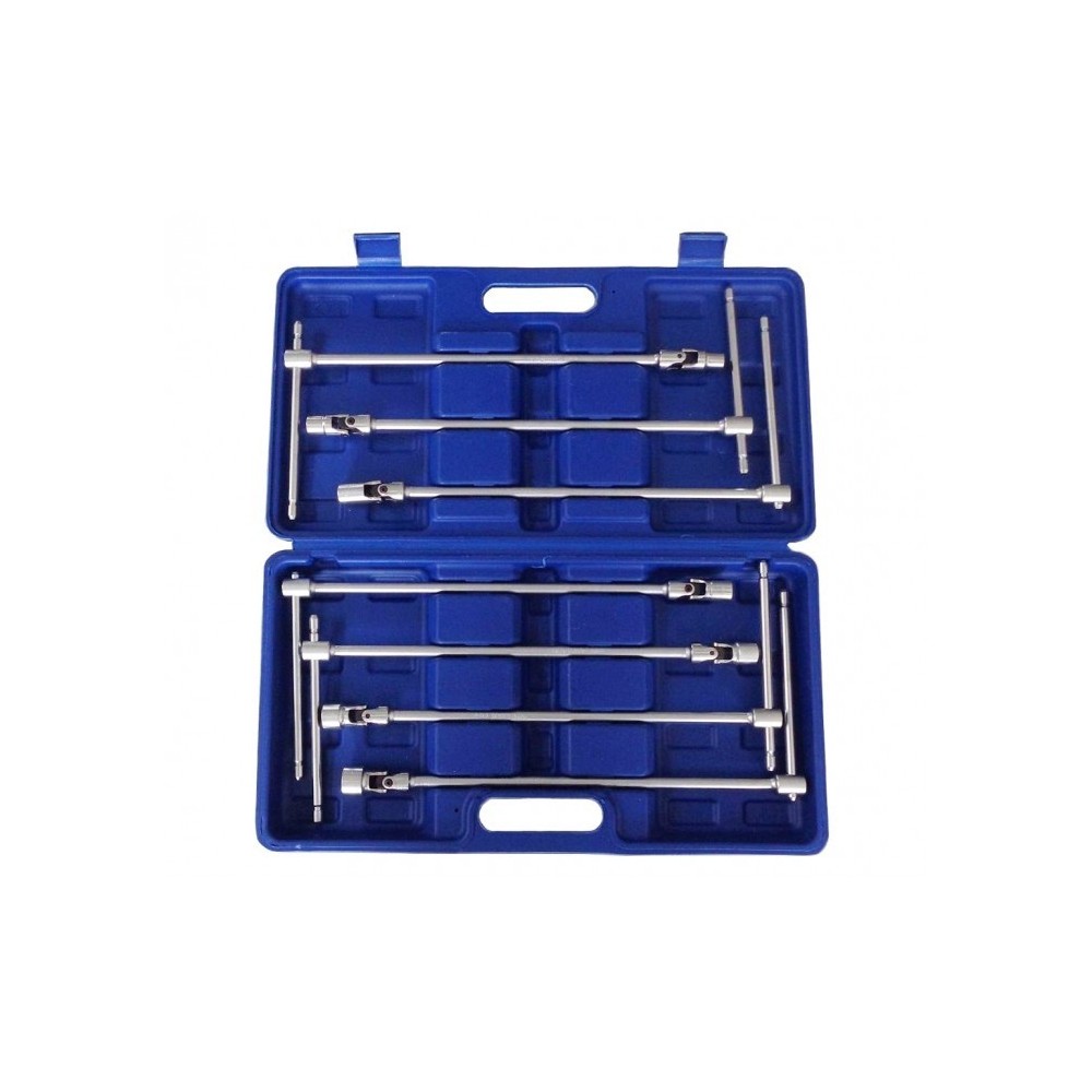 WK2205 Kit de clés en T à écrou hexagonal articulé 7 pièces dans leur mallette