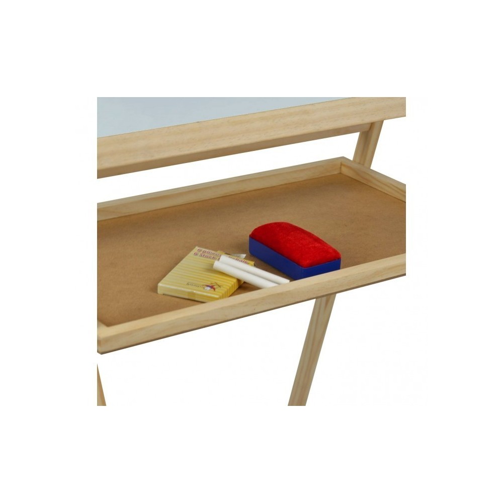 36847 Tableau noir réversible en bois 2 en 1 avec craie et effaceur 50x45x110 cm