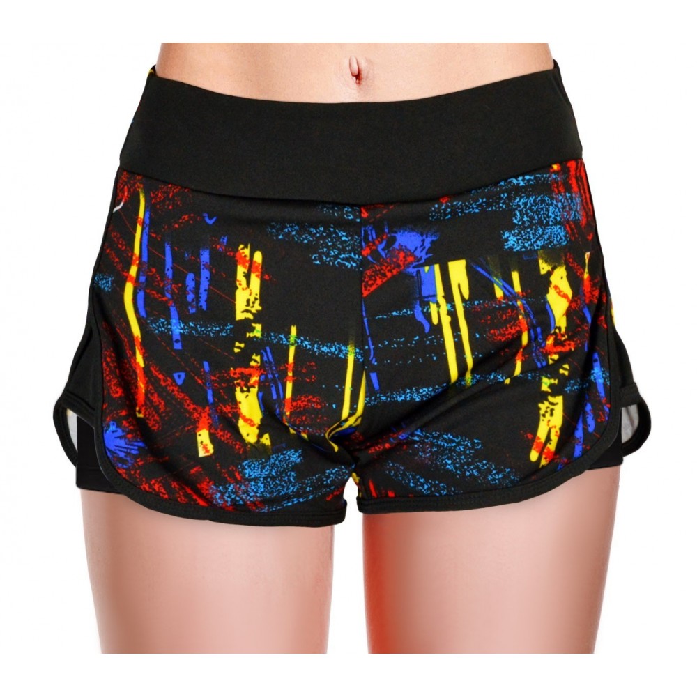 - KZ-303 Short de sport pour femme avec doublure de retenue interne