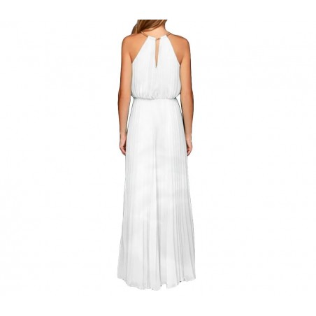 Robe longue plissée pour femme sans manches tailles S à XL Robe longue plissée pour femme sans manches tailles S à XL
