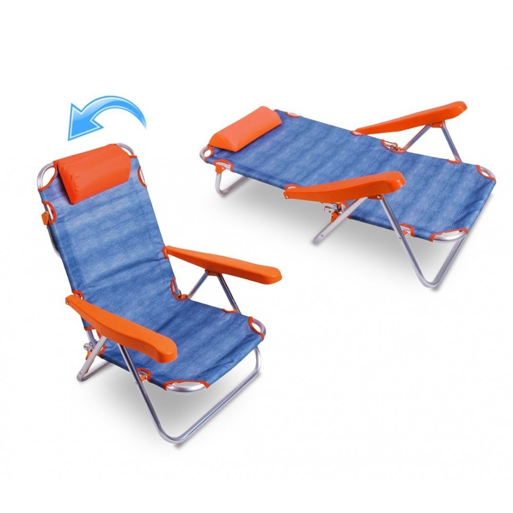 Petite chaise pour la plage ONSHORE 379837 oreiller avec accoudoirs