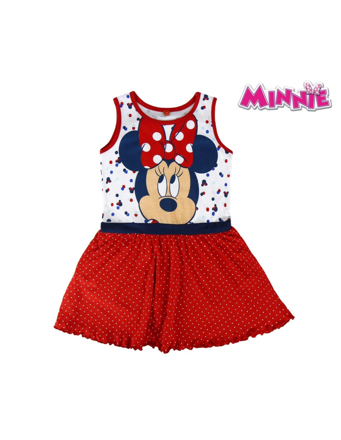 Robe MINNIE pour les filles 2200001969 tailles de coton de 2 à 6 ans