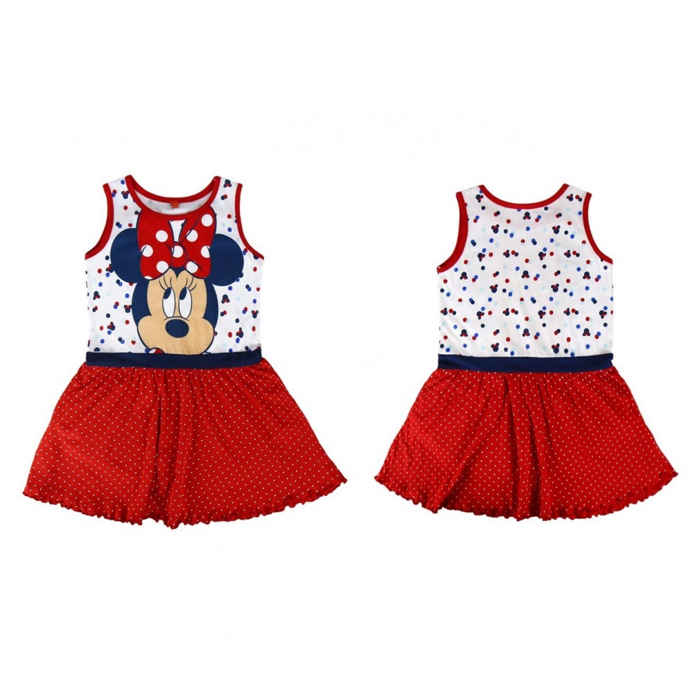 Robe MINNIE pour les filles 2200001969 tailles de coton de 2 à 6 ans