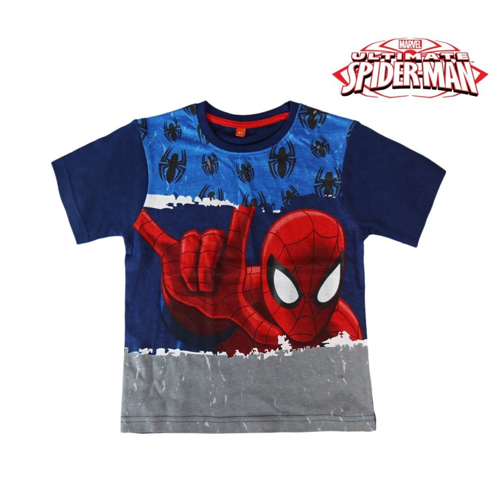 T-shirt enfant SPIDERMAN 2200001951 en coton dans les tailles de 4 à 8 ans