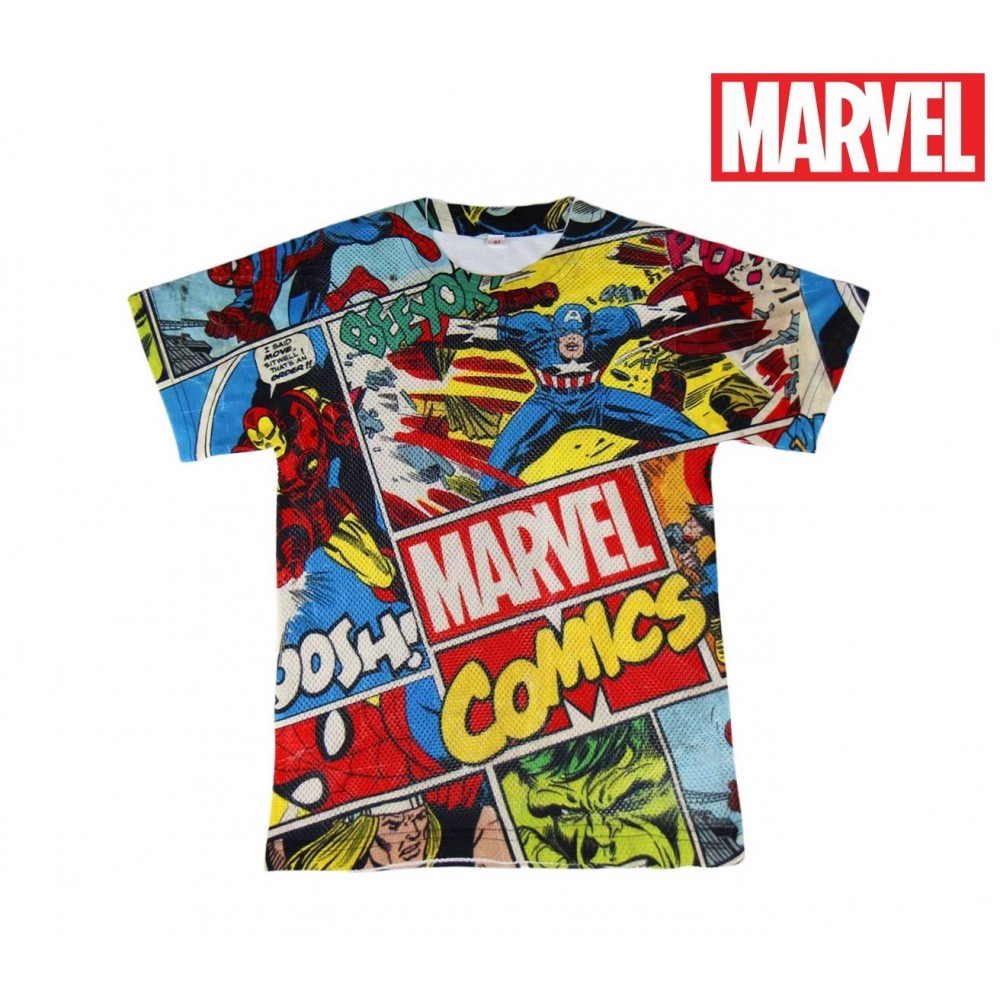 T-shirt enfant MARVEL COMICS 2200001985 perforé parcelle de 6 à 12 ans