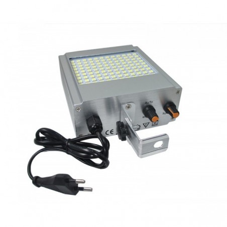 Stroboscope clignotant 108 LED, lampe SMD lumière blanche effet discothèque