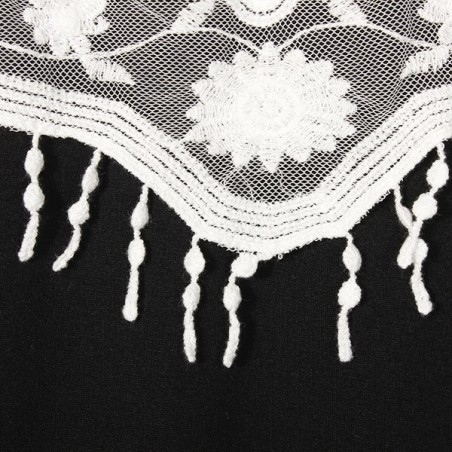 T-shirt mod. Munich Manches courtes noir et gris col mode féminine femme fille