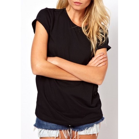 T-shirt femme noir - motif ailes d'ange - dessin-back - mode estivale