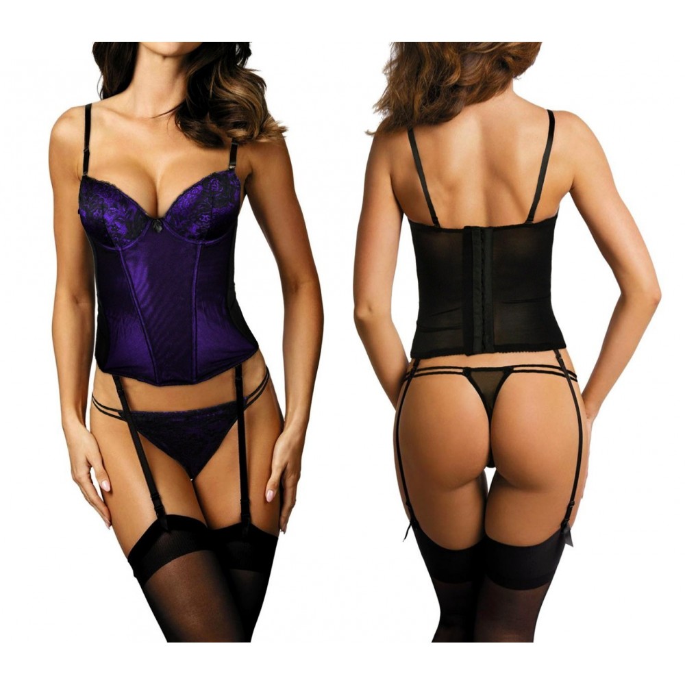  Corset lingerie sexy tenue string ZH0061 mod.ROXY avec jarretières