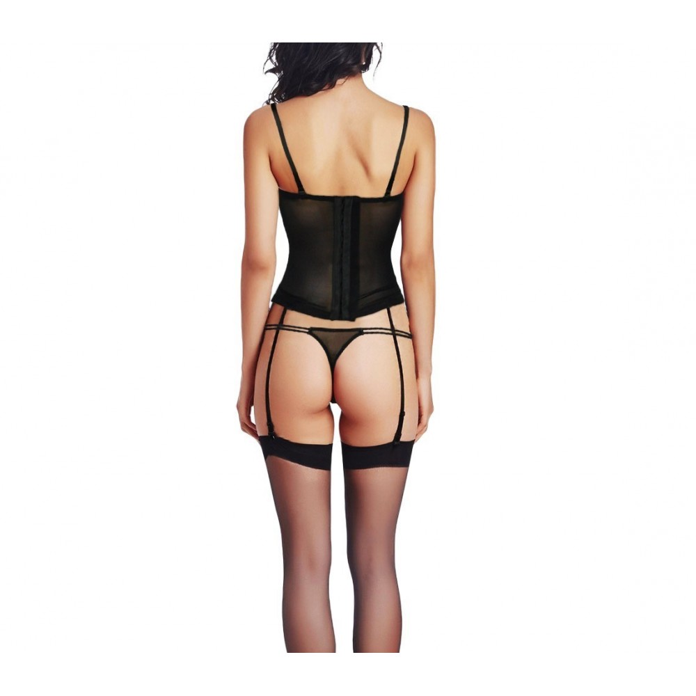 Corset lingerie sexy tenue string ZH0063 mod.SENSUAL en deux couleurs