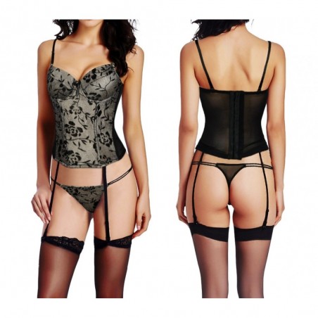 Corset lingerie sexy tenue string ZH0063 mod.SENSUAL en deux couleurs Corset lingerie sexy tenue string ZH0063 mod.SENSUAL en deux couleurs