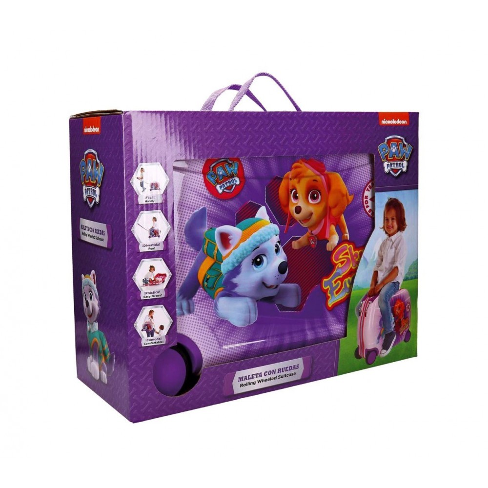 C2799951 Valise chevauchable rigide PAT PATROUILLE FILLES 50x39x20cm