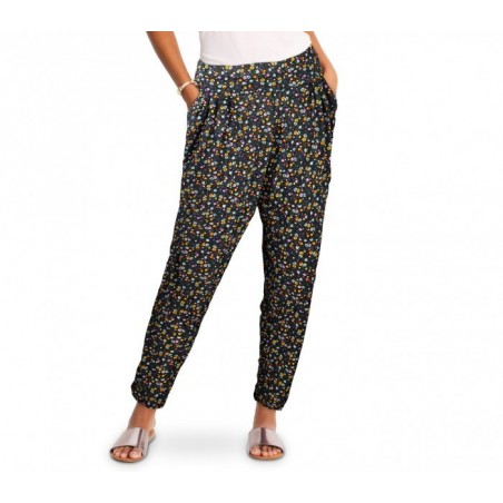 TG08-11 Pack de 3 pantalons sarouel pour femmes ass. FLOREAL fantaisie florale