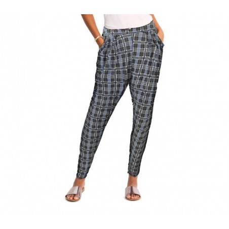 TG08-13 Pack de 3 pantalons sarouel pour femmes ass. STYLE carcan à carreaux