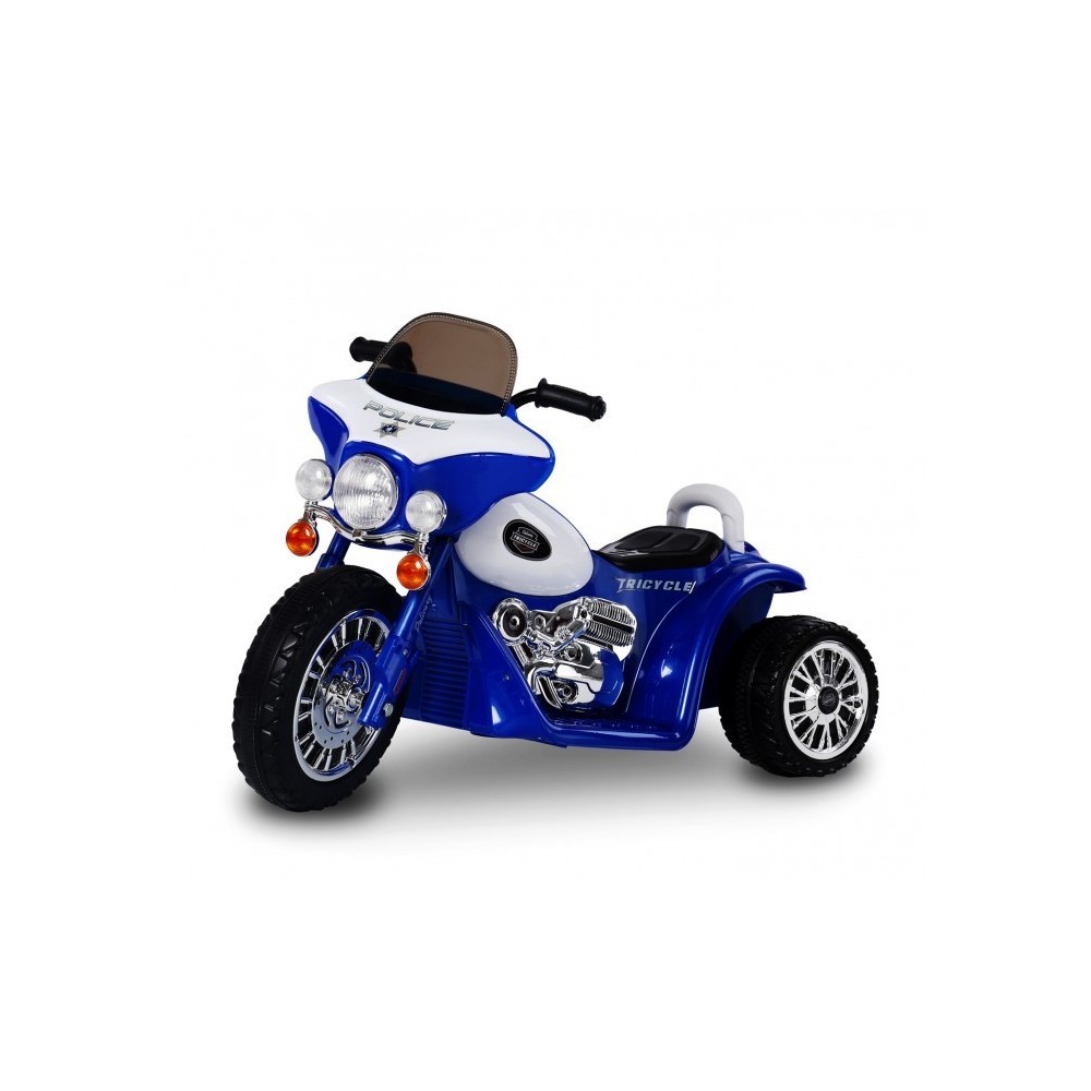 LT 846 Moto électrique pour enfant POLICE 3 roues 6V sons et lumières réalistes