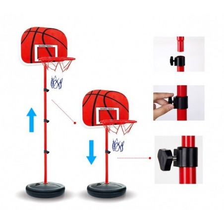 400067 Playset de basket-ball enfants avec panier réglable en hauteur et ballon