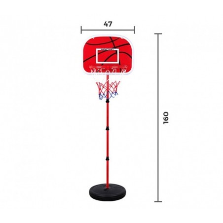 400067 Playset de basket-ball enfants avec panier réglable en hauteur et ballon