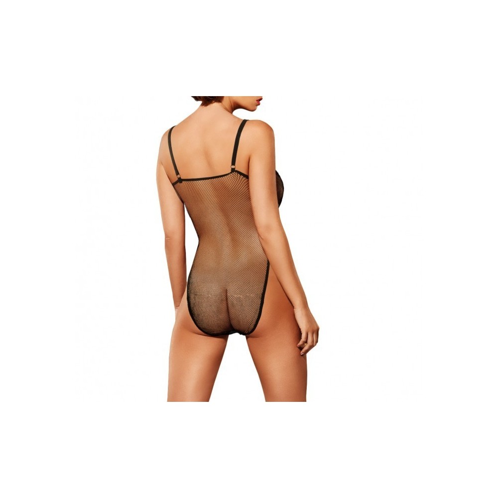 Body sexy 90427 en résille échancré mod. PRISCILLA taille unique en 3 couleurs