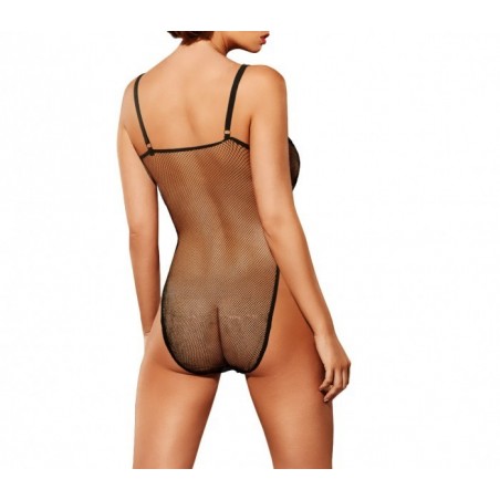 Body sexy 90427 en résille échancré mod. PRISCILLA taille unique en 3 couleurs