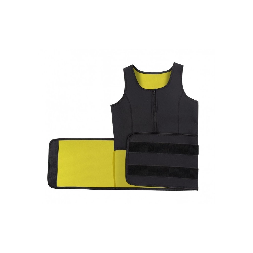 Débardeur sauna fitness avec zip et Velcro effet minceur tailles du S au XXL