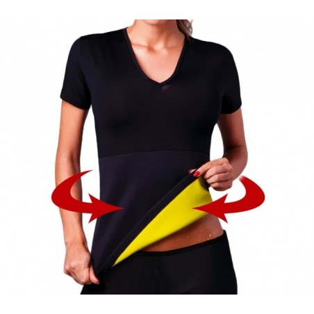 Débardeur fitness sauna abdomen et bras en néoprène pour femmes du S au XXL