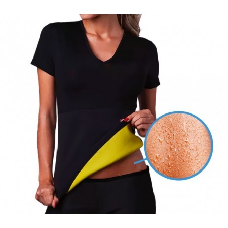 Débardeur fitness sauna abdomen et bras en néoprène pour femmes du S au XXL