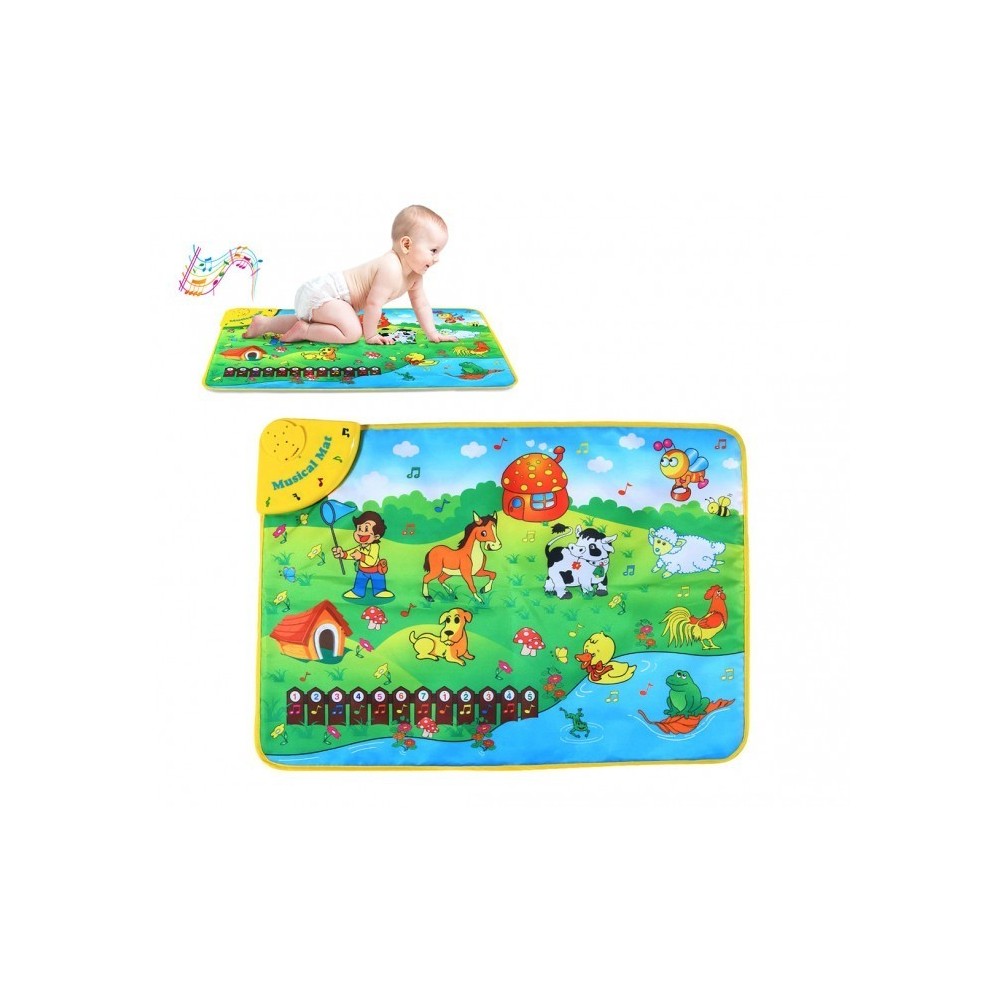 121775 Tapis musical jeu interactif BABY FARM avec mélodies et sons 75 x 50 cm