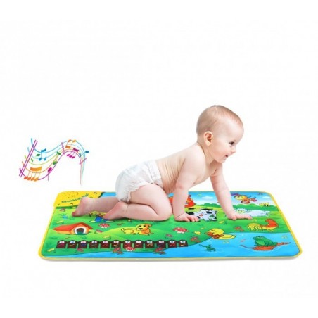121775 Tapis musical jeu interactif BABY FARM avec mélodies et sons 75 x 50 cm