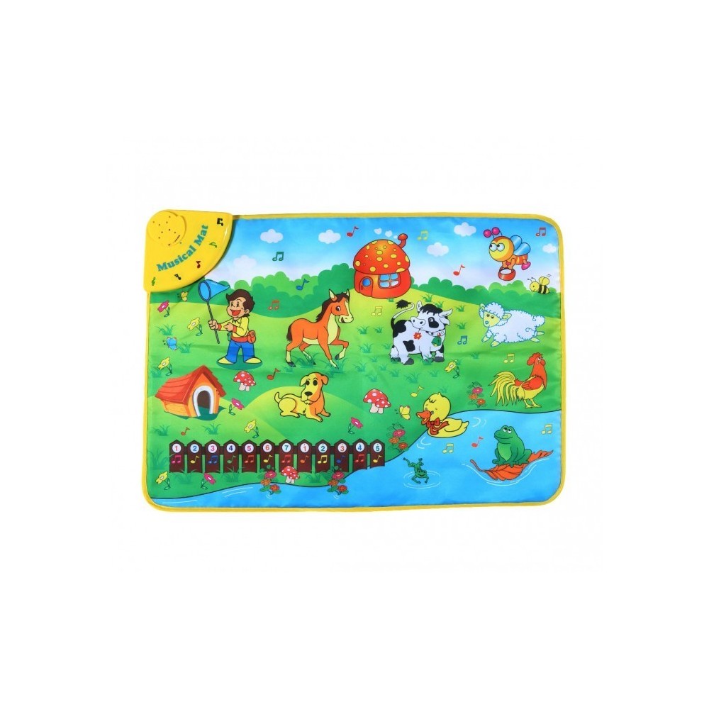 121775 Tapis musical jeu interactif BABY FARM avec mélodies et sons 75 x 50 cm