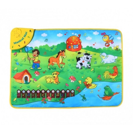 121775 Tapis musical jeu interactif BABY FARM avec mélodies et sons 75 x 50 cm