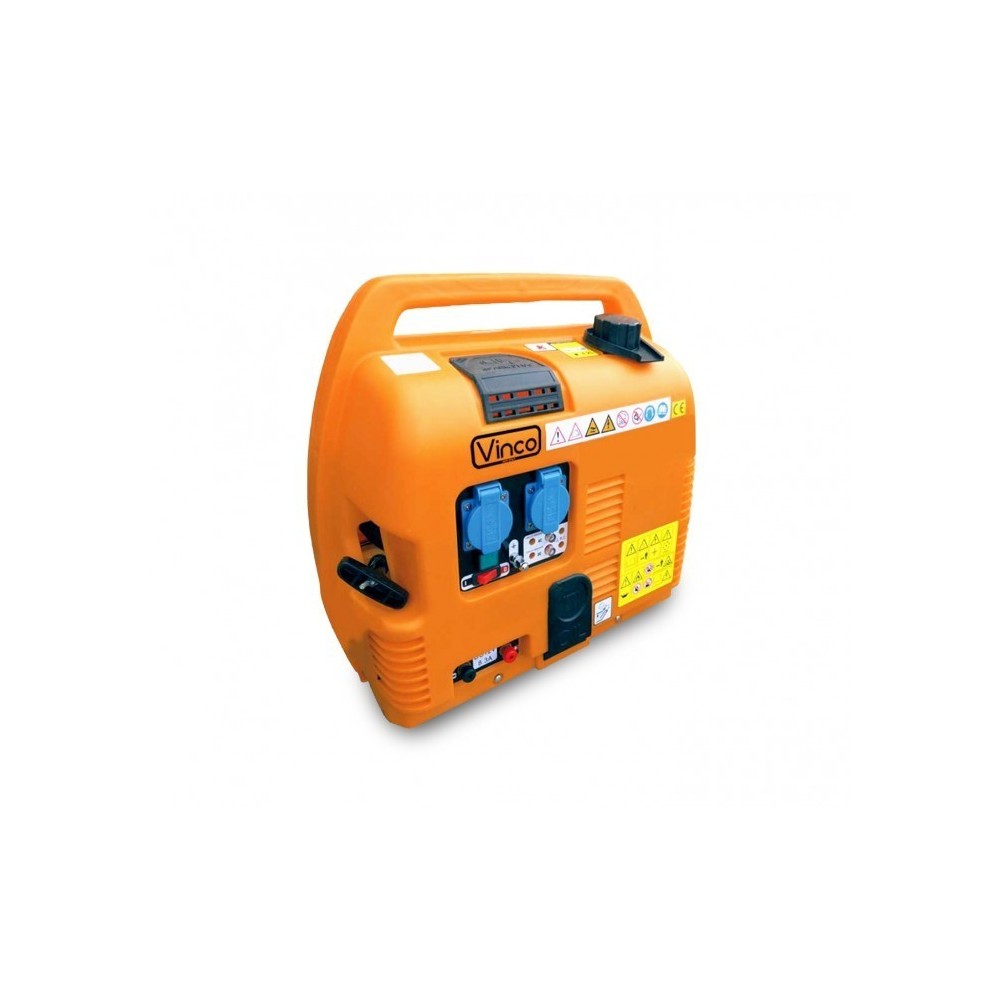 60106 Générateur de courant 0.9 KW portable VINCO silencieux 4 temps 2.8 HP