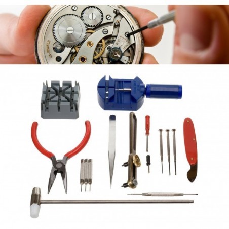Kit de 16 pièces pour réparation de montres et petits d'appareils