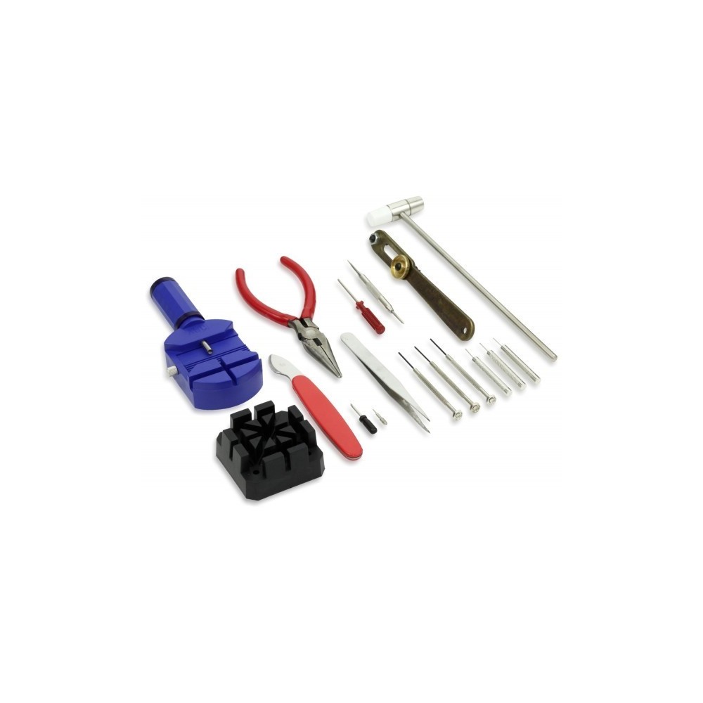 Kit de 16 pièces pour réparation de montres et...