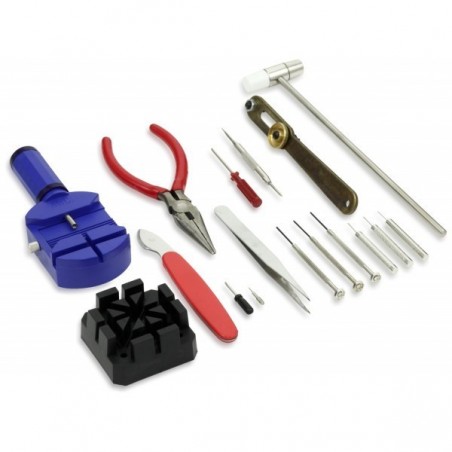 Kit de 16 pièces pour réparation de montres et petits d'appareils
