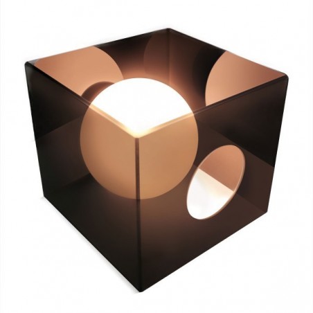 Table - Lampe design - Carré acrylique lucide