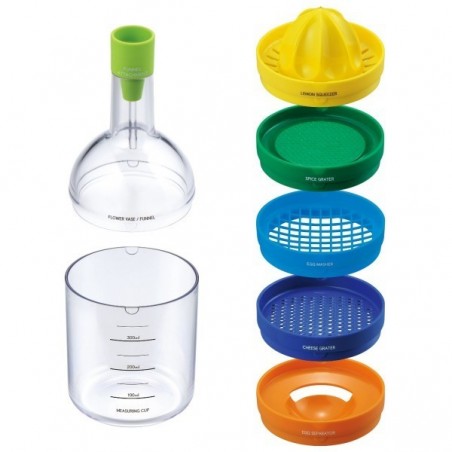 Ustensiles de cuisine - Bouteille multifonctions - Design - 8 accessoires