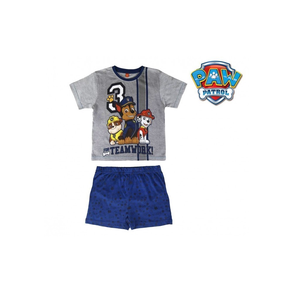 Pyjama d’été PAW PATROL 22-1970 pour enfant en coton tailles du 2 au 6 ans