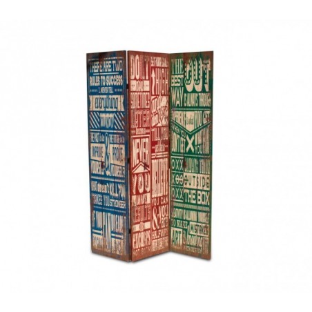 Paravent 05979 modèle Vintage en toile sur bois 120 x 180 cm trois panneaux Paravent 05979 modèle Vintage en toile sur bois 120 x 180 cm trois panneaux