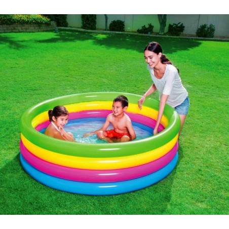 51117 - Piscine gonflable - arc en ciel - Bestway 4 anneaux 157 x 46 cm