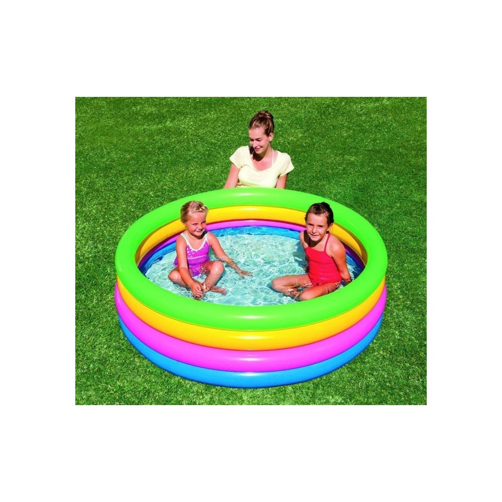 51117 - Piscine gonflable - arc en ciel - Bestway 4 anneaux 157 x 46 cm