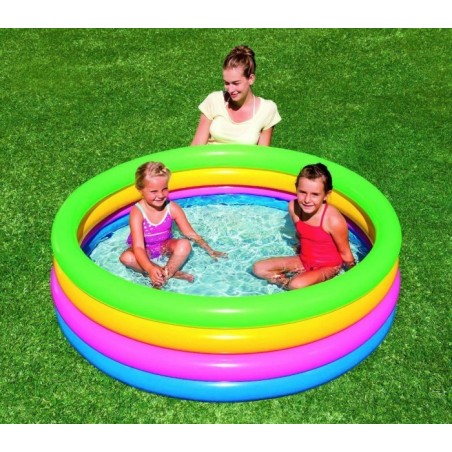 51117 - Piscine gonflable - arc en ciel - Bestway 4 anneaux 157 x 46 cm