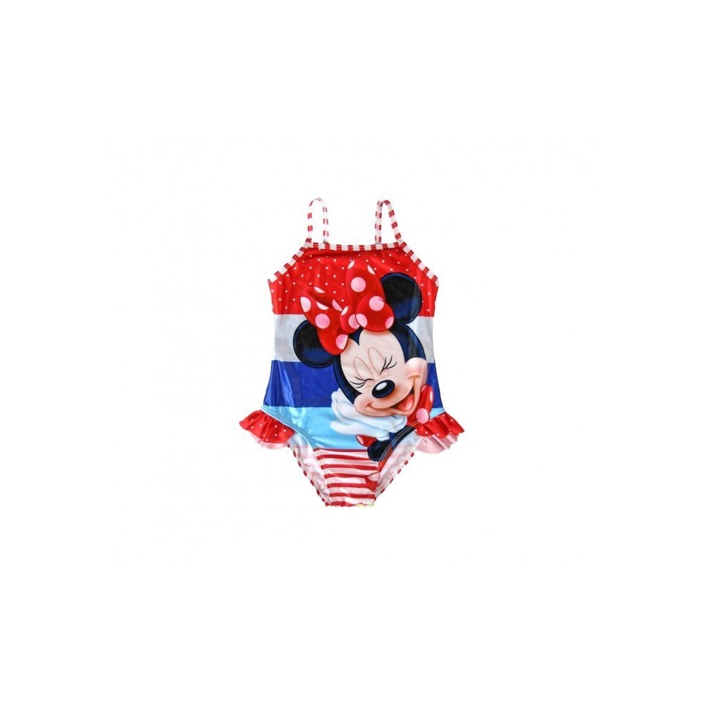 22-191 Maillot de bain 1 pièce fille motif MINNIE tailles 2 à 6 ans