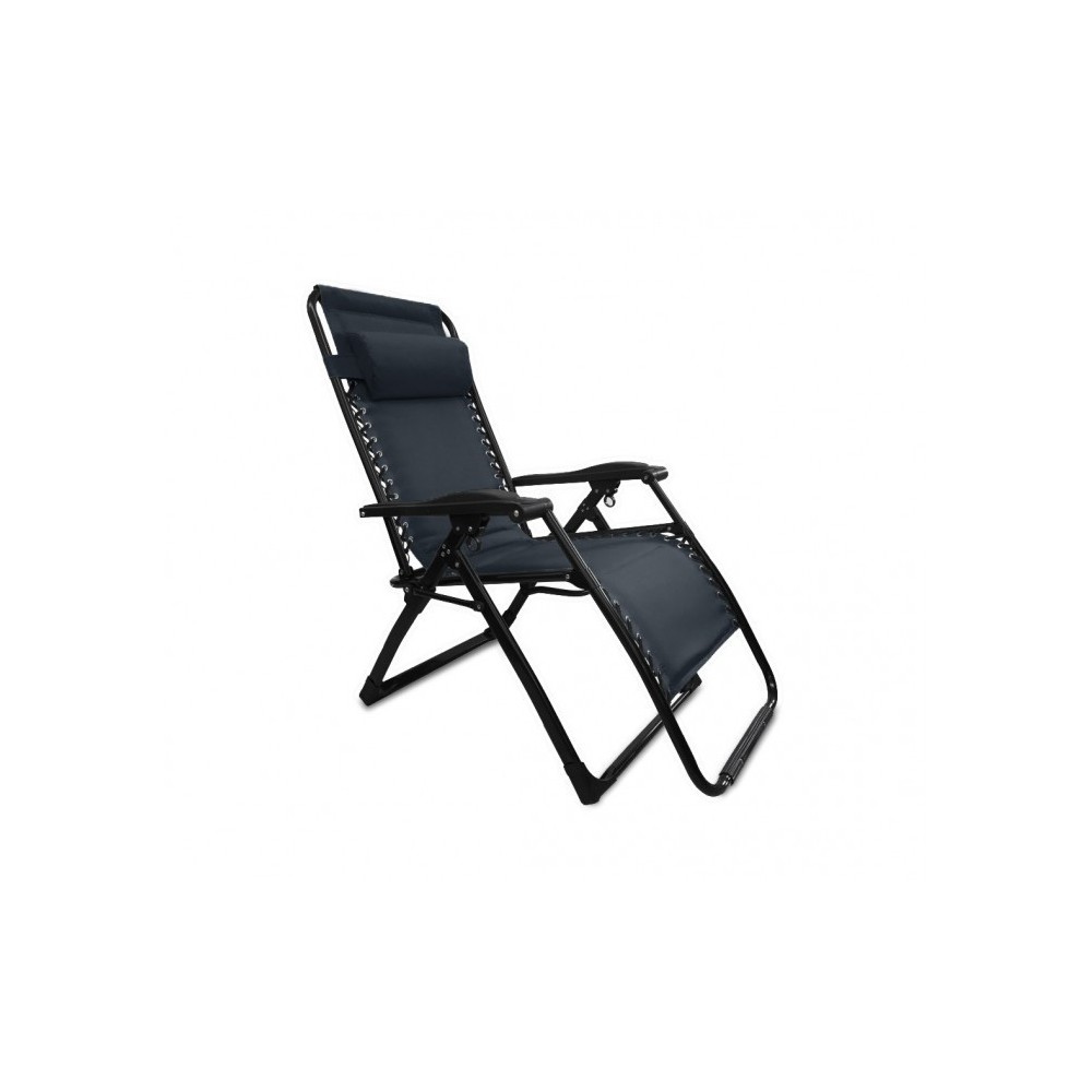 3852022 Set de 4 chaises pliantes et inclinables COVERI COLLECTION couleur noir