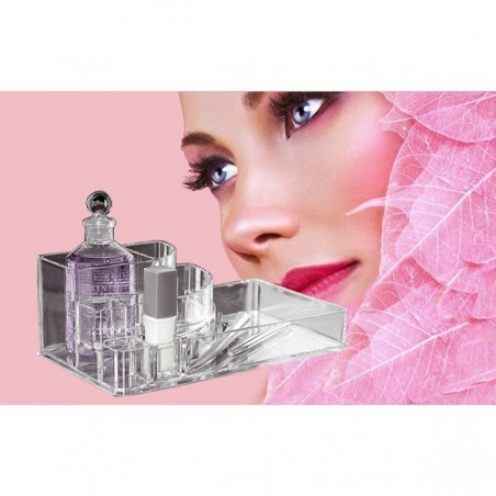 Organisateur de cosmétique maquillage en plastique transparent avec tiroirs